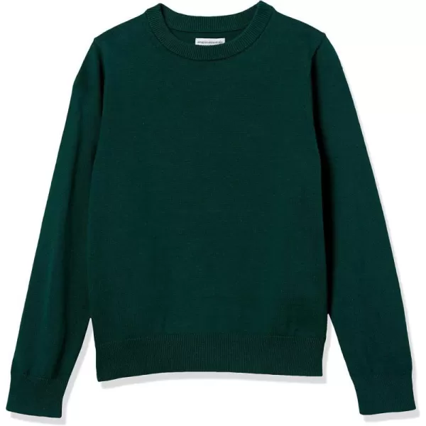 Amazon Essentials Boys and Toddlers Uniform Cotton Crewneck SweaterGreen