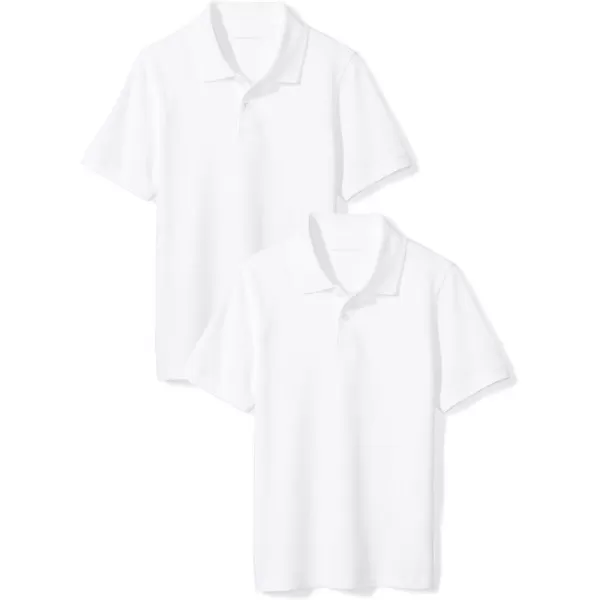 Amazon Essentials Boys and Toddlers Uniform ShortSleeve Pique Polo Shirt Multipacks2 White