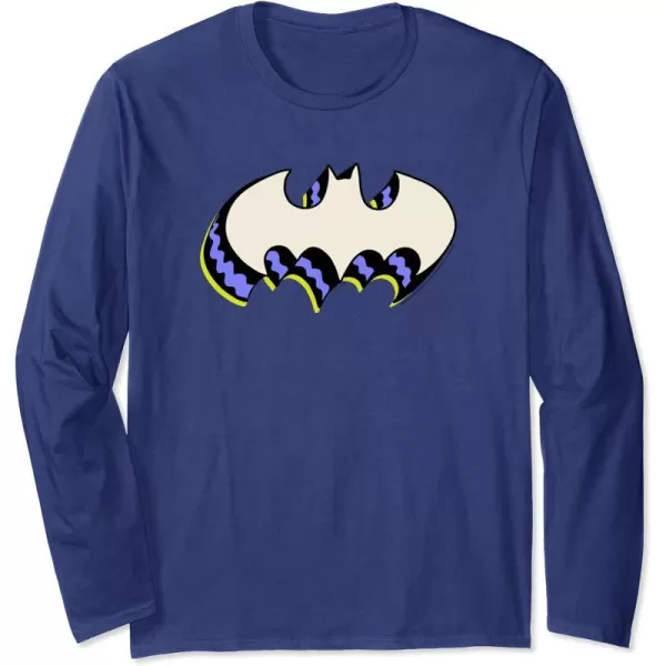 Amazon Essentials DC Comics Batman 3D Bat Logo Long Sleeve TShirtNavy Blue