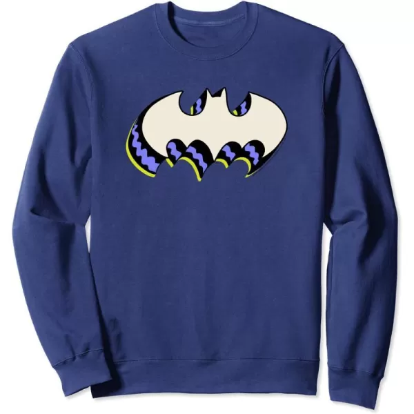 Amazon Essentials DC Comics Batman 3D Bat Logo SweatshirtNavy Blue