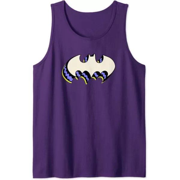 Amazon Essentials DC Comics Batman 3D Bat Logo Tank TopPurple