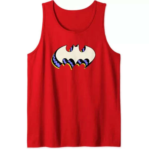 Amazon Essentials DC Comics Batman 3D Bat Logo Tank TopRed