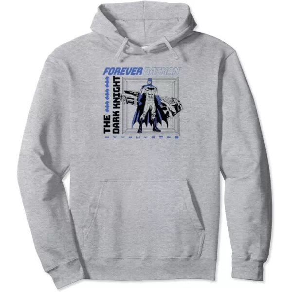 Amazon Essentials DC Comics Forever Batman The Dark Knight Frame Pullover HoodieHeather Grey