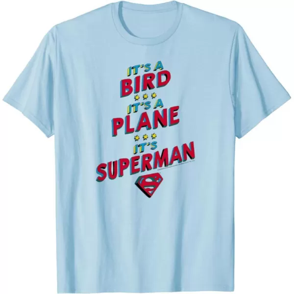 Amazon Essentials DC Comics Its a Bird Its a Plane Its Superman TShirtBaby Blue