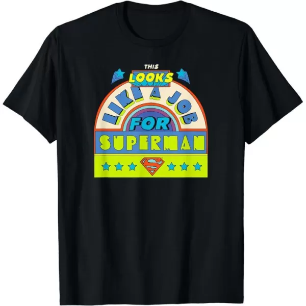 Amazon Essentials DC Comics This Looks Like a Job for Superman TShirtBlack