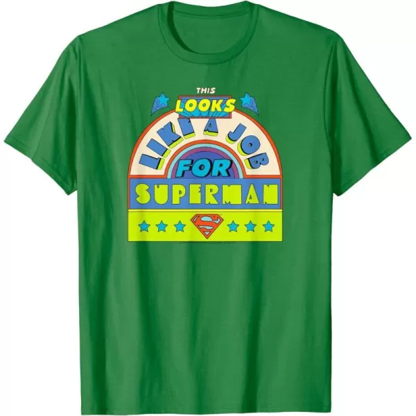 Amazon Essentials DC Comics This Looks Like a Job for Superman TShirtKelly Green