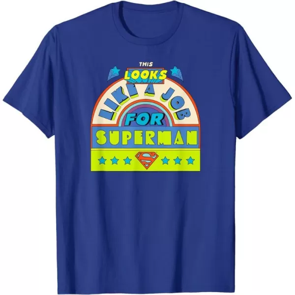 Amazon Essentials DC Comics This Looks Like a Job for Superman TShirtRoyal Blue