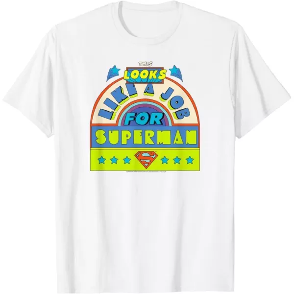 Amazon Essentials DC Comics This Looks Like a Job for Superman TShirtWhite