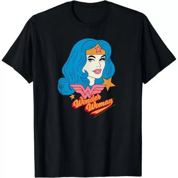 Amazon Essentials DC Comics Wonder Woman Comic Portrait TShirtBlack