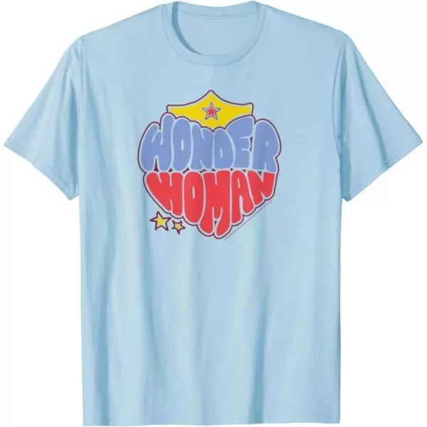 Amazon Essentials DC Comics Wonder Woman Heart Shaped Logo TShirtBaby Blue