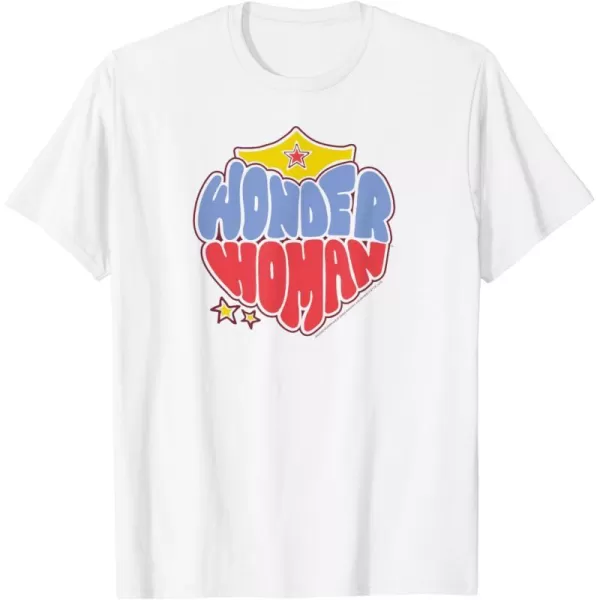 Amazon Essentials DC Comics Wonder Woman Heart Shaped Logo TShirtWhite