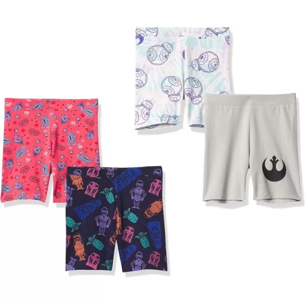 Amazon Essentials Disney  Marvel  Star Wars  Frozen  Princess Girls and Toddlers Bike Shorts Previously Spotted ZebraStar Wars Rebel Regular Fit