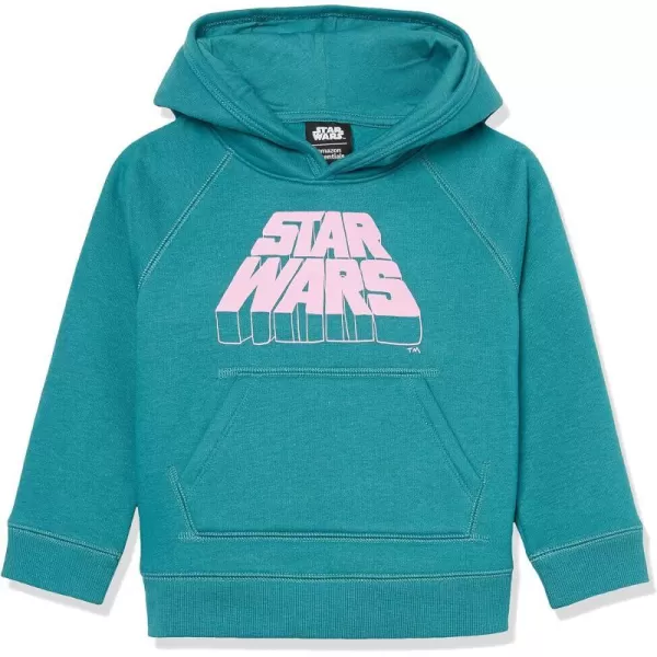 Amazon Essentials Disney  Marvel  Star Wars  Frozen  Princess Girls and Toddlers Fleece Pullover Hoodie SweatshirtStar Wars Logo