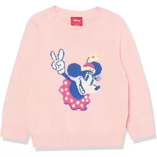 Amazon Essentials Disney  Marvel  Star Wars  Princess Girls and Toddlers Crewneck SweatersMinnie Peace  Girls