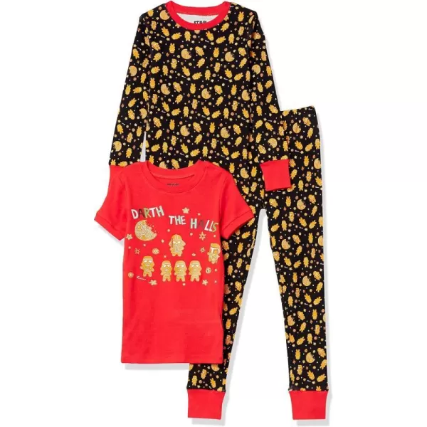 Amazon Essentials Disney  Marvel  Star Wars Babies Toddlers and Boys Pajama Set Previously Spotted Zebra Multipacks2 Darth the Halls