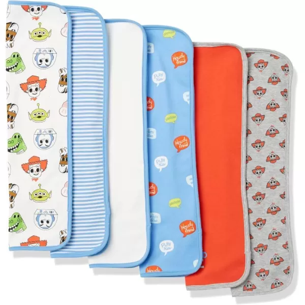 Amazon Essentials Disney  Marvel  Star Wars Baby Boys Burp Cloths Pack of 6Toy Story Play Nice