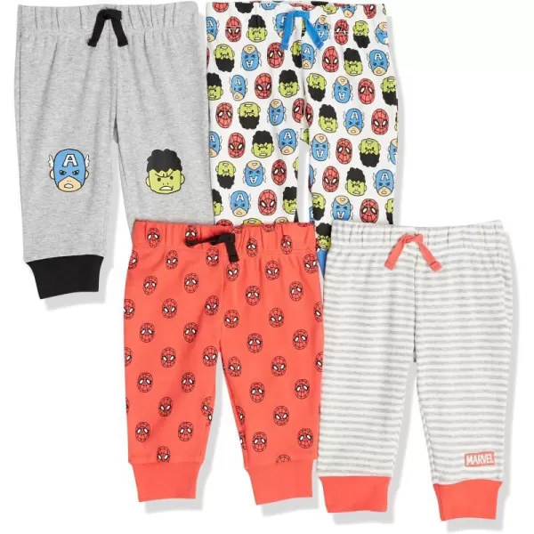 Amazon Essentials Disney  Marvel  Star Wars Baby Boys Pants Pack of 4Marvel Friends