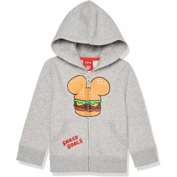 Amazon Essentials Disney  Marvel  Star Wars Boys and Toddlers Fleece ZipUp Hoodie Sweatshirts Previously Spotted ZebraMickey Burger