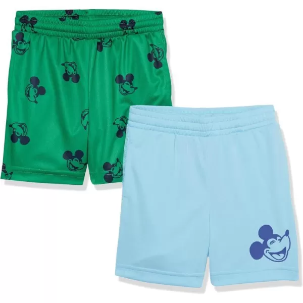 Amazon Essentials Disney  Marvel  Star Wars Boys and Toddlers Mesh Basketball Gym Shorts Pack of 2Happy Mickey