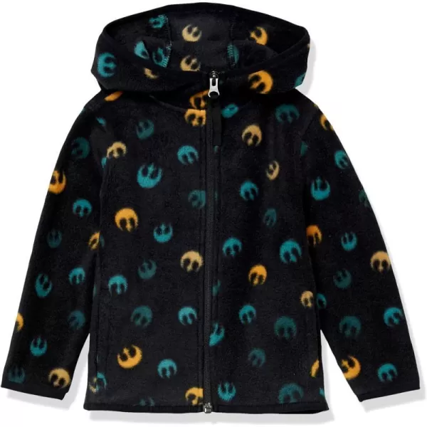 Amazon Essentials Disney  Marvel  Star Wars Boys and Toddlers Polar Fleece FullZip Hooded JacketStar Wars Rebel