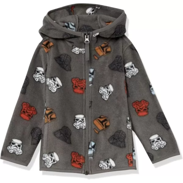 Amazon Essentials Disney  Marvel  Star Wars Boys and Toddlers Polar Fleece FullZip Hooded JacketStar Wars Vader