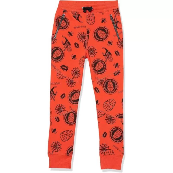 Amazon Essentials Disney  Marvel  Star Wars Boys and Toddlers ZipPocket Fleece Jogger Pants Previously Spotted ZebraMarvel Spiderman