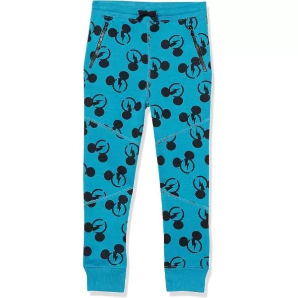 Amazon Essentials Disney  Marvel  Star Wars Boys and Toddlers ZipPocket Fleece Jogger Pants Previously Spotted ZebraMickey Bolt