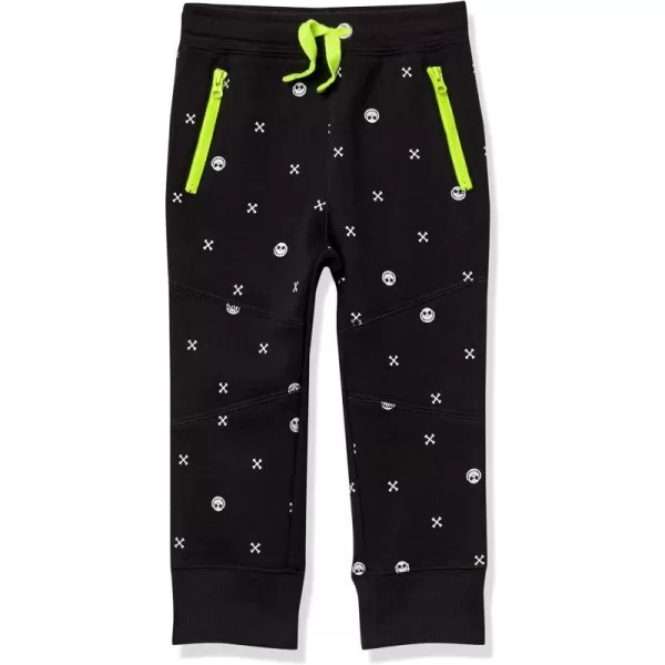 Amazon Essentials Disney  Marvel  Star Wars Boys and Toddlers ZipPocket Fleece Jogger Pants Previously Spotted ZebraNightmare Rad to the Bone