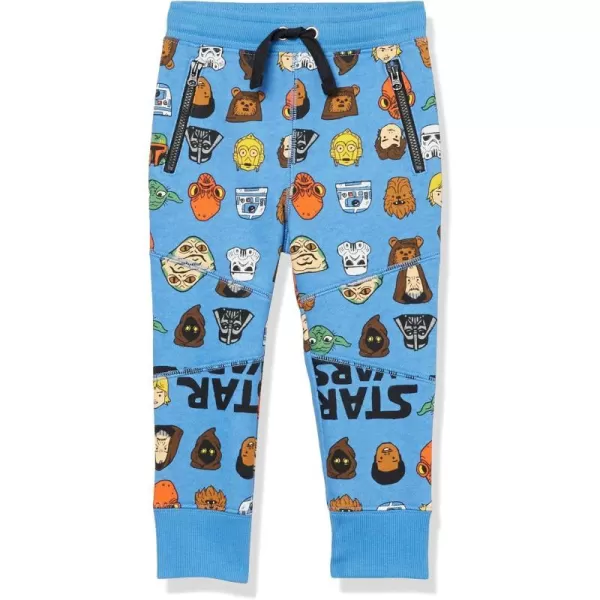 Amazon Essentials Disney  Marvel  Star Wars Boys and Toddlers ZipPocket Fleece Jogger Pants Previously Spotted ZebraStar Wars Hello Friend