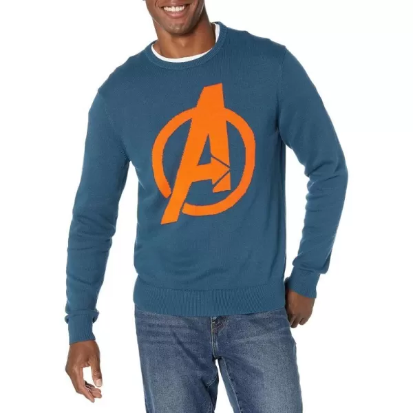 Amazon Essentials Disney  Marvel  Star Wars Mens Crew SweatersAvengers Logo  Mens