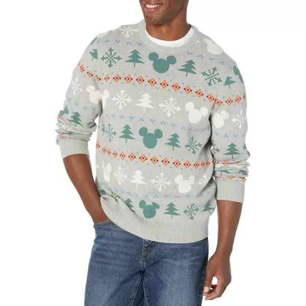 Amazon Essentials Disney  Marvel  Star Wars Mens Crew SweatersMickey Fair Isle  Mens