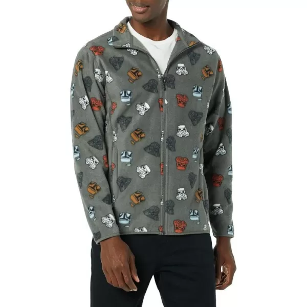 Amazon Essentials Disney  Marvel  Star Wars Mens Polar Fleece FullZip Mock JacketsStar Wars Vader