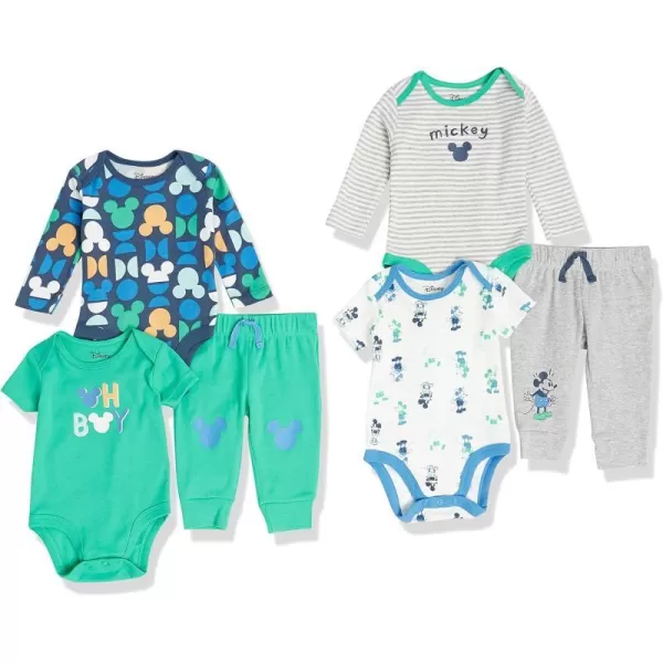 Amazon Essentials Disney  Marvel  Star Wars Unisex Babies 6Piece Outfit Set Pack of 6Mickey Oh Boy