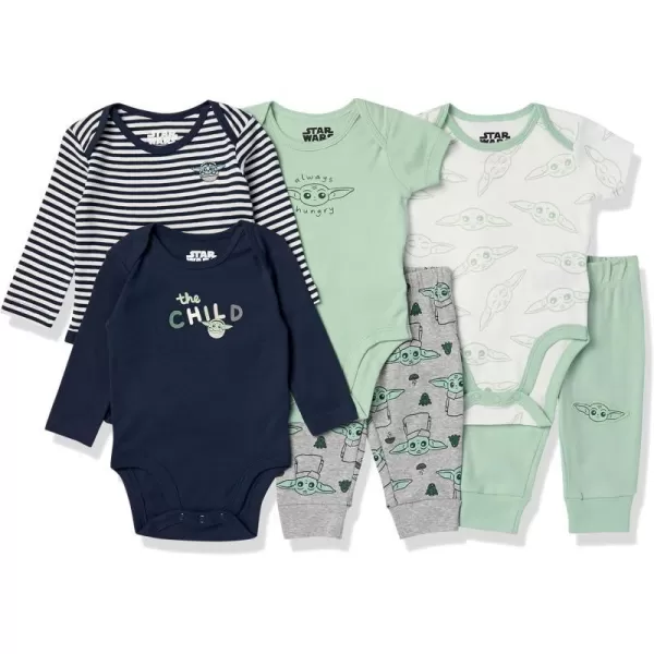 Amazon Essentials Disney  Marvel  Star Wars Unisex Babies 6Piece Outfit Set Pack of 6Star Wars the Child