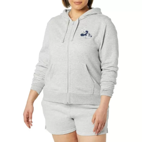 Amazon Essentials Disney  Marvel  Star Wars Womens Fleece FullZip Hoodie Sweatshirts Available in Plus SizeHeather Grey Minnie