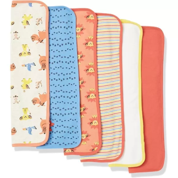 Amazon Essentials Disney  Star Wars Unisex Babies Burp Cloths Pack of 6Lion King Play Eat Roar