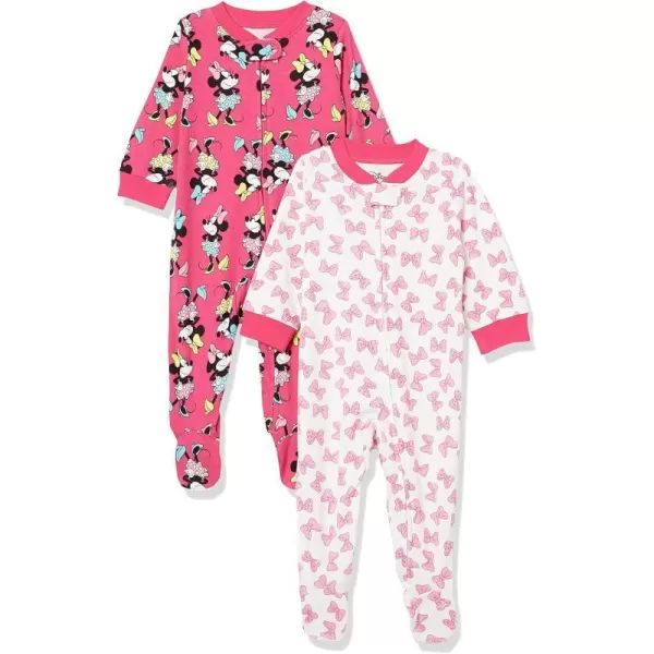 Amazon Essentials Disney Family Matching Pajama Sleep SetsKids amp Baby 2pack 100 Minnie  Sleep amp Play