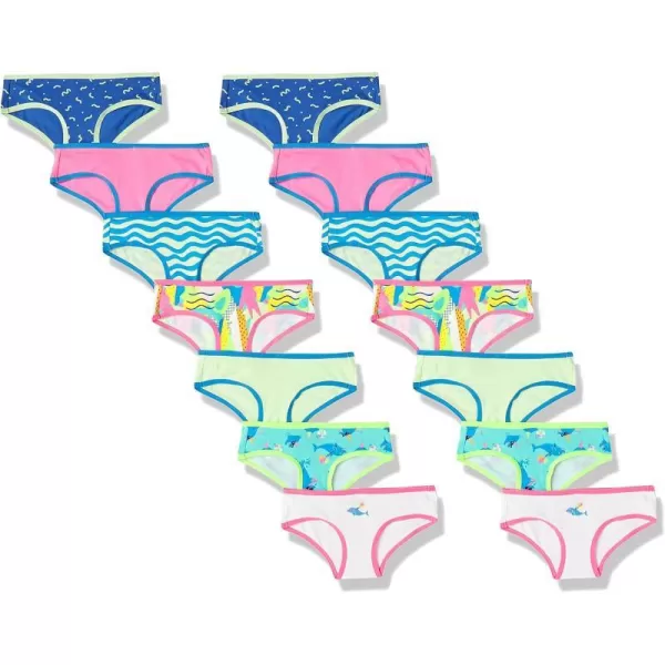 Amazon Essentials Girls Hipster Underwear Multipacks14 MulticolorDolphinParty