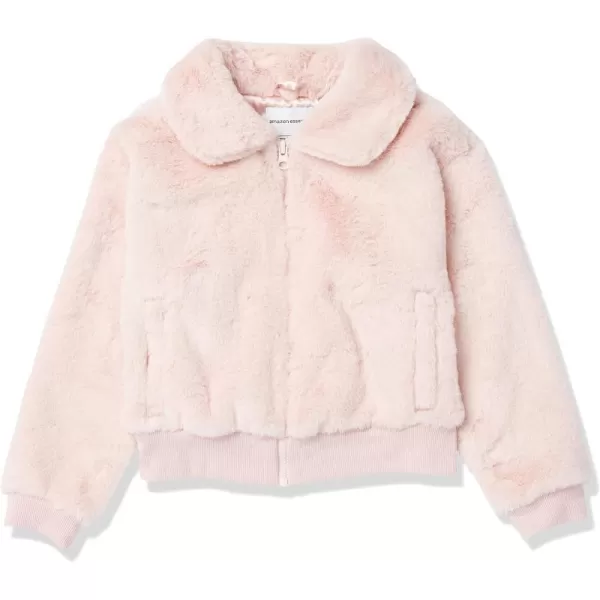 Amazon Essentials Girls and Toddlers Faux Fur JacketMauve