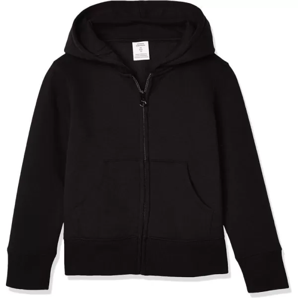 Amazon Essentials Girls and Toddlers Fleece ZipUp Hoodie SweatshirtBlack