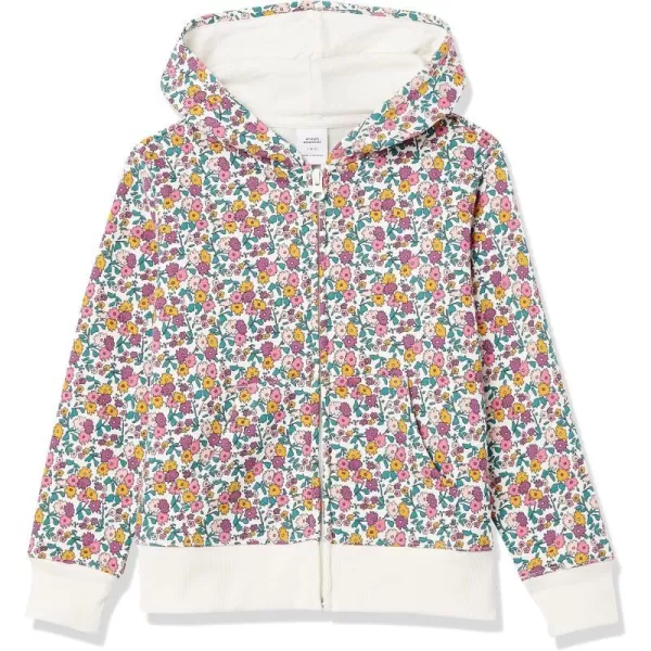 Amazon Essentials Girls and Toddlers Fleece ZipUp Hoodie SweatshirtDitsy Floral