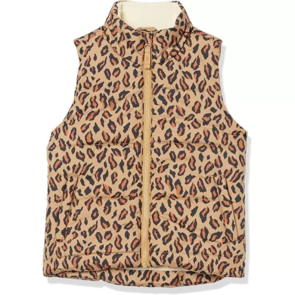 Amazon Essentials Girls and Toddlers Heavyweight Puffer VestLeopard