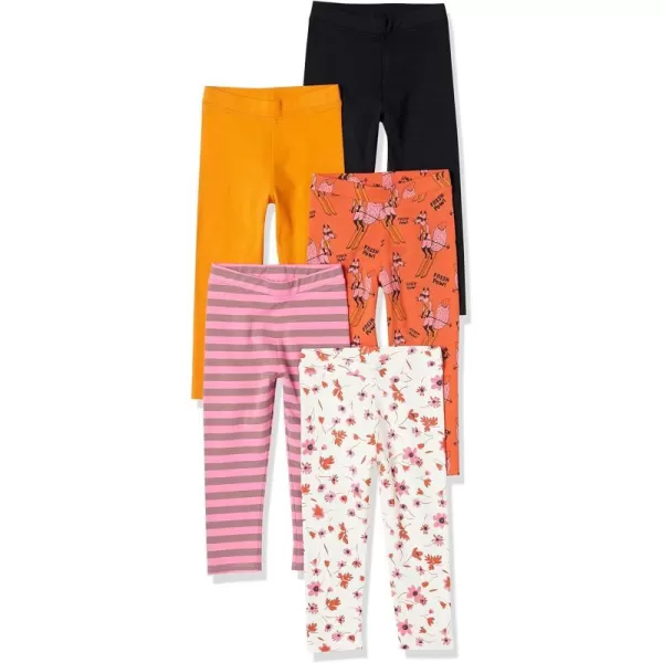 5 Black/Mustard Yellow/Pink Stripe/White Floral/Skiing Foxes