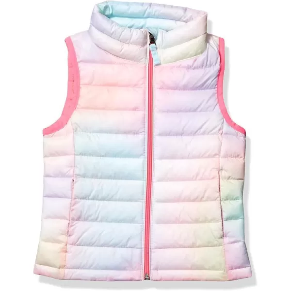 Amazon Essentials Girls and Toddlers Lightweight WaterResistant Packable Puffer VestPink Ombre