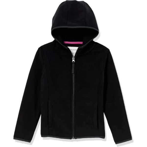 Amazon Essentials Girls and Toddlers Polar Fleece FullZip Hooded Lightweight JacketBlack