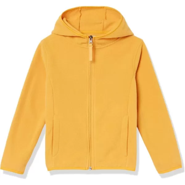 Amazon Essentials Girls and Toddlers Polar Fleece FullZip Hooded Lightweight JacketGolden Yellow