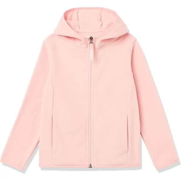 Amazon Essentials Girls and Toddlers Polar Fleece FullZip Hooded Lightweight JacketSoft Pink