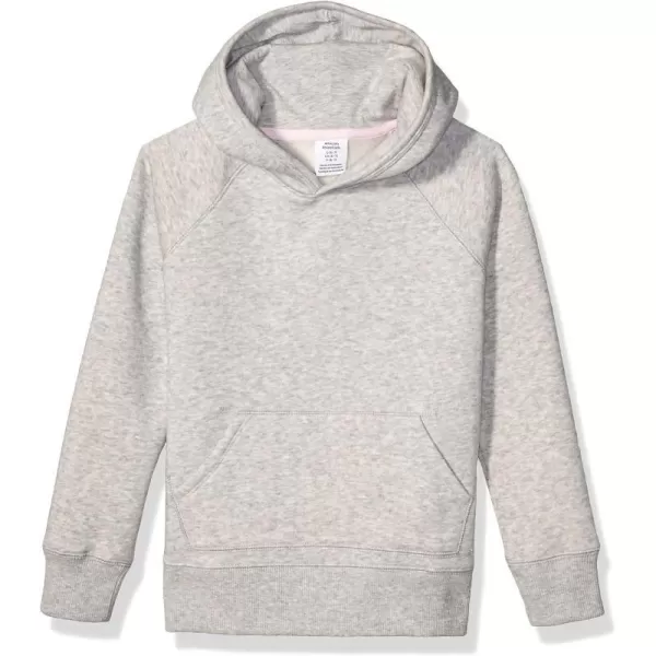 Amazon Essentials Girls and Toddlers Pullover Hoodie SweatshirtLight Grey Heather