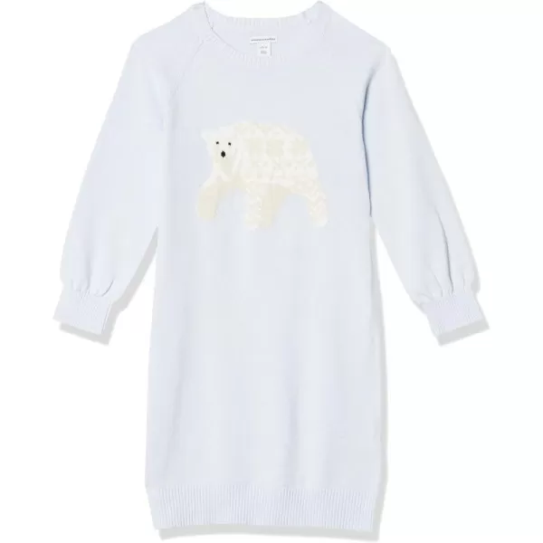 Amazon Essentials Girls and Toddlers Raglan Sweater DressPolar Bear