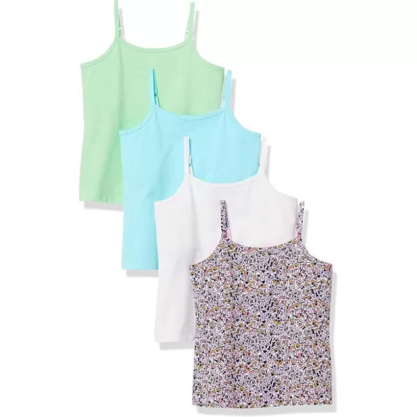 Amazon Essentials Girls and Toddlers Shelf Layering Camisole Pack of 4Cool Colors